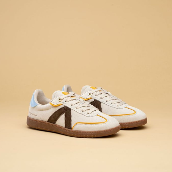 Elite Classic Sneaker / Cream + Brown + Mustard