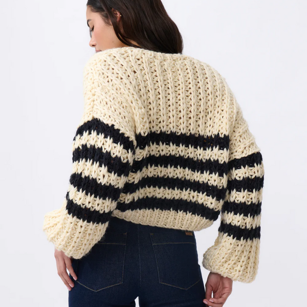 Elsie Knit / Navy + Ecru