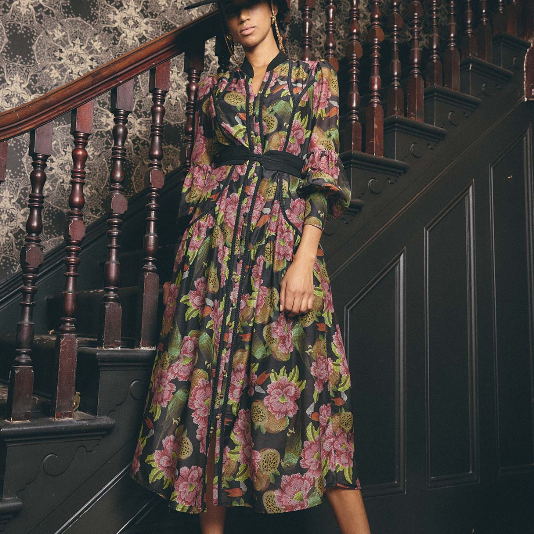 Esmeralda Dress - Moss Scarf
