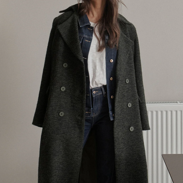 Etta Coat / Green + Black
