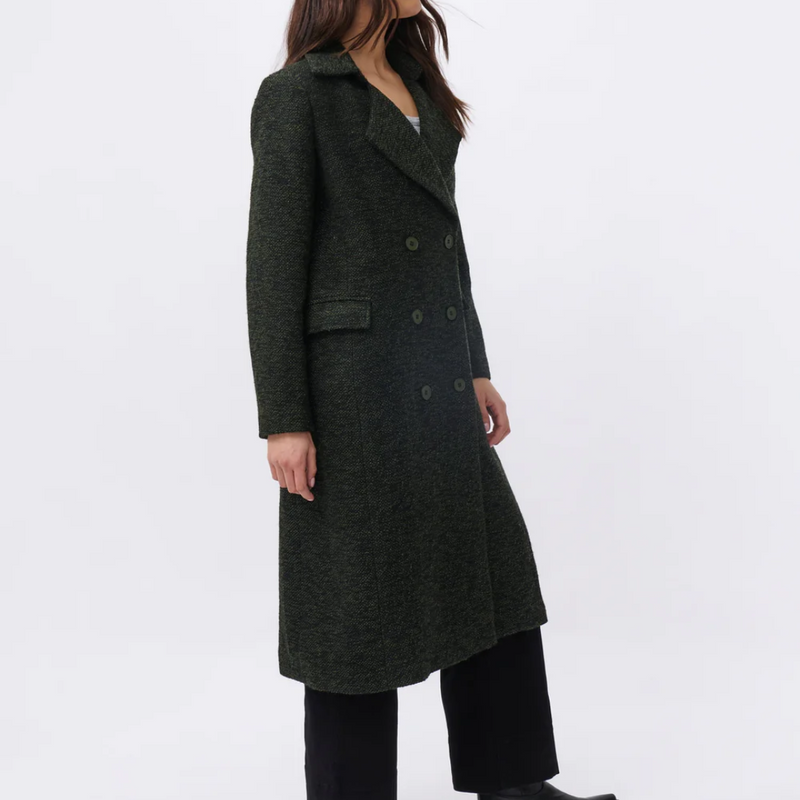 Etta Coat / Green + Black
