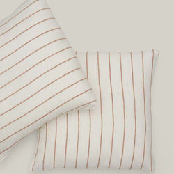 European Pillowcase Set 2 / Tobacco Stripes