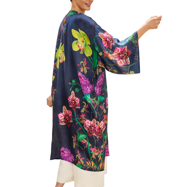 Exotic Evening Kimono Gown / Ink