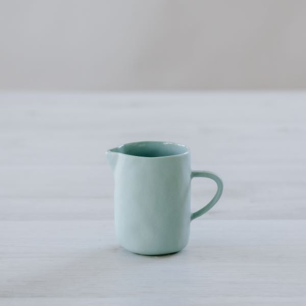 Flax Milk Jug / Duck Egg
