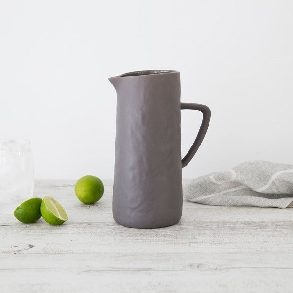 Flax Jug W Handles / Charcoal