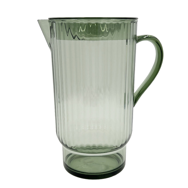 Ribbed Acrylic Jug / Green