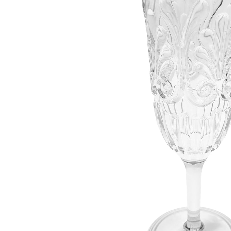 Acrylic Scollop Champagne Glass / Clear