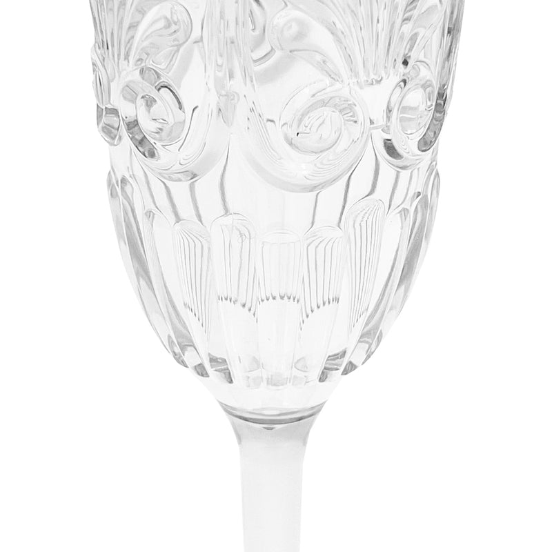 Acrylic Scollop Champagne Glass / Clear