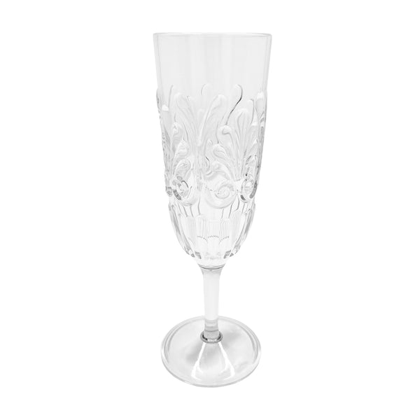 Acrylic Scollop Champagne Glass / Clear
