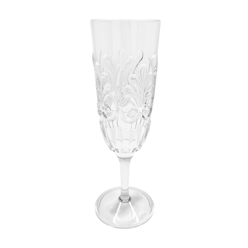 Acrylic Scollop Champagne Glass / Clear