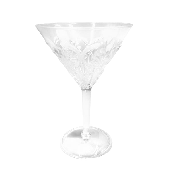 Acrylic Scollop Martini Glass / Clear