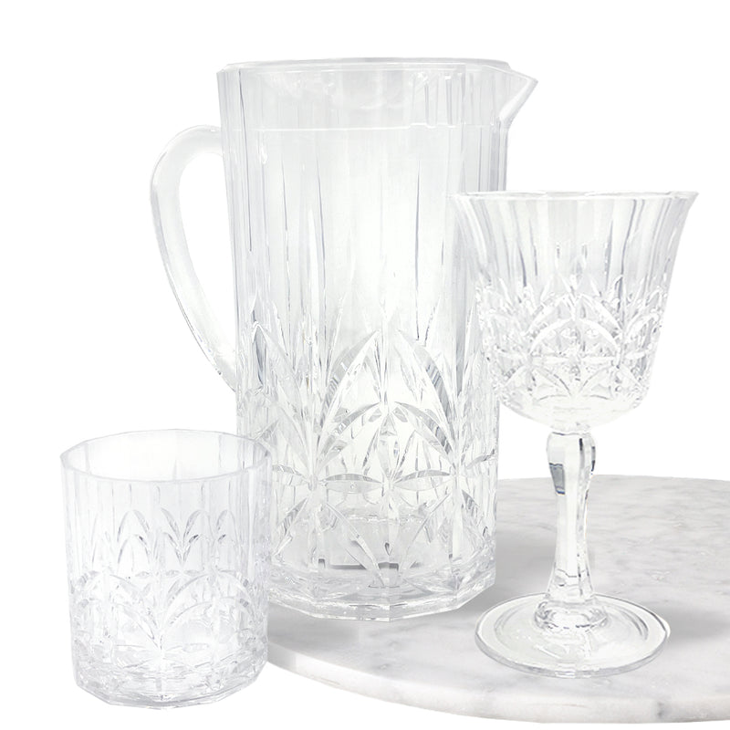 Acrylic Crystal Cut Pitcher / Clear