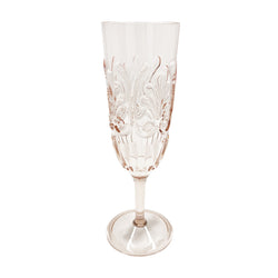 Acrylic Scollop Champagne Glass / Pink