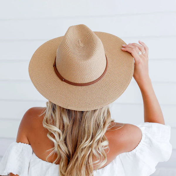 Panama Hat with Tan Band / Tan
