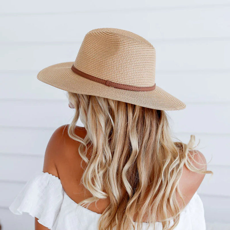 Panama Hat with Tan Band / Tan