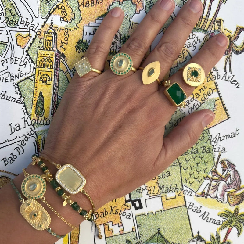 Amira Adjustable Bracelet / Pink + Multi Tourmaline