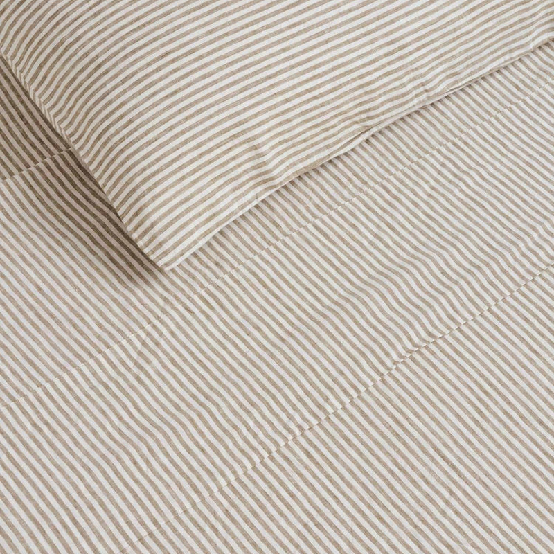 Flat Sheet Queen / Olive Stripes