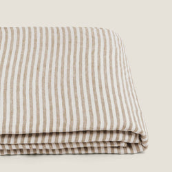 Flat Sheet Queen / Olive Stripes