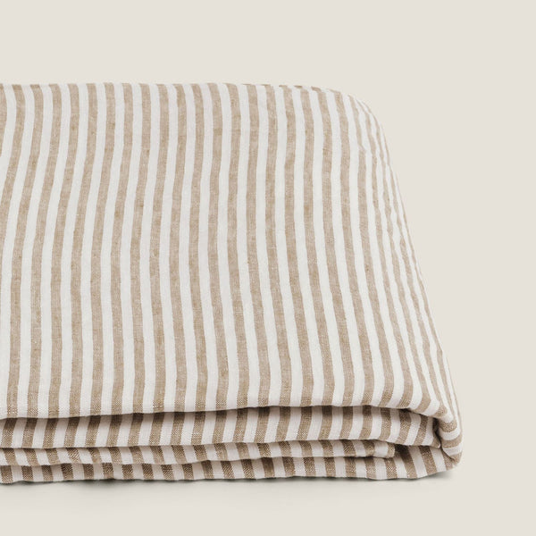Flat Sheet Queen / Olive Stripes