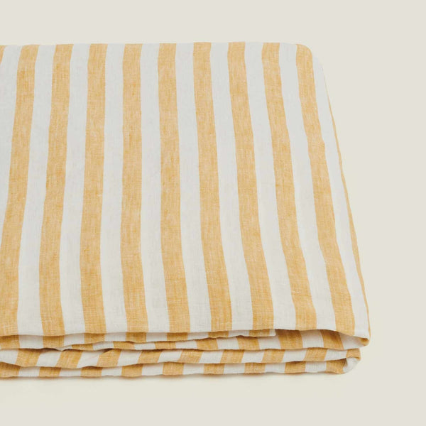 Flat Sheet Queen / Yellow Stripes