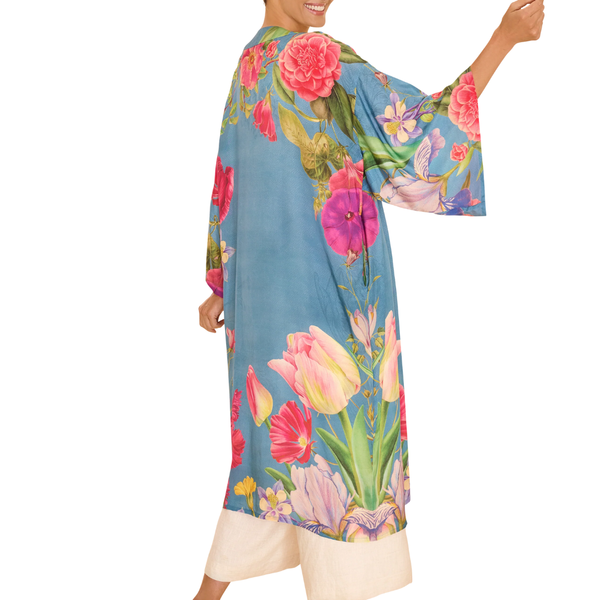 Kimono Gown / Floral Study Denim