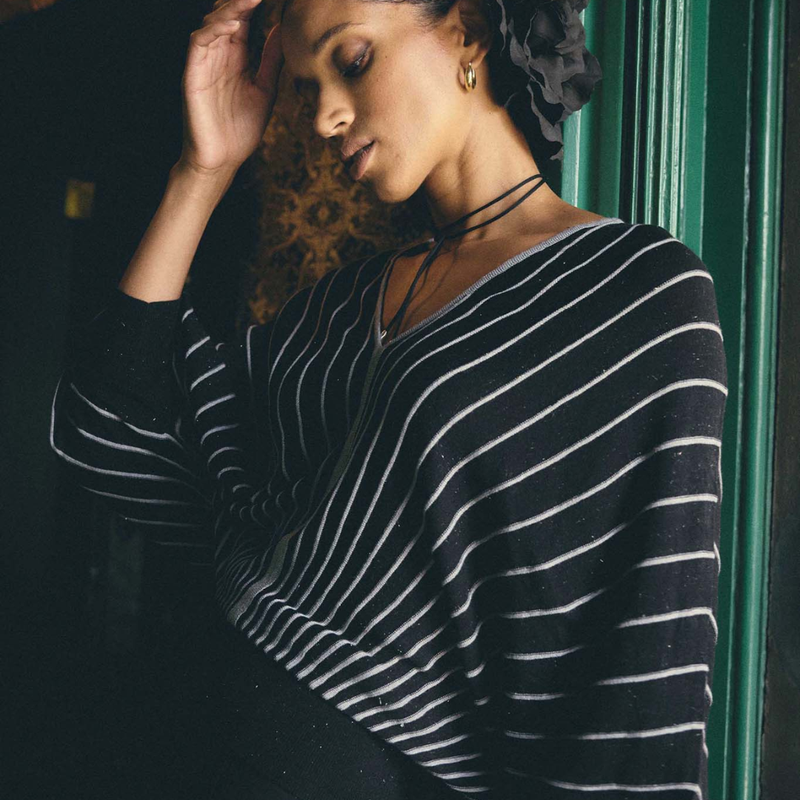 Francine Stripe Knit Top