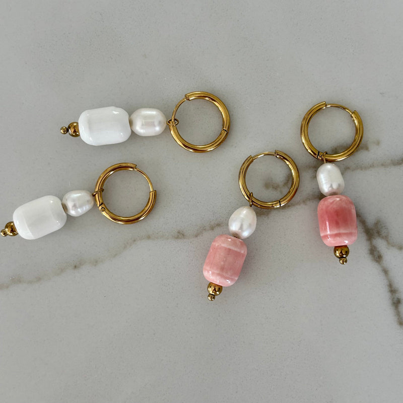 Logan Earrings / Snow