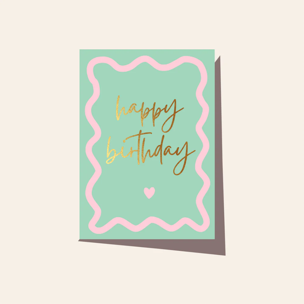 Wavy Birthday Card / Mint