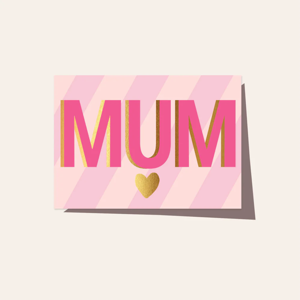 Mum Neon Stripe Card
