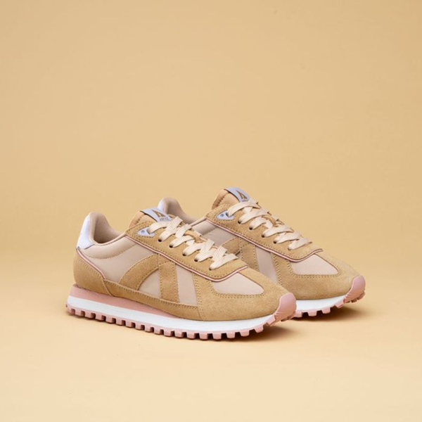Gate Sneaker / Beige + Pink + Lavender