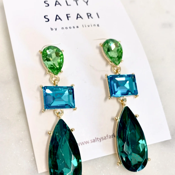 Glam Earrings / Emerald