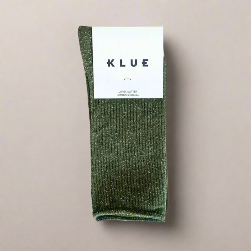 Glitter Lurex Socks / Khaki