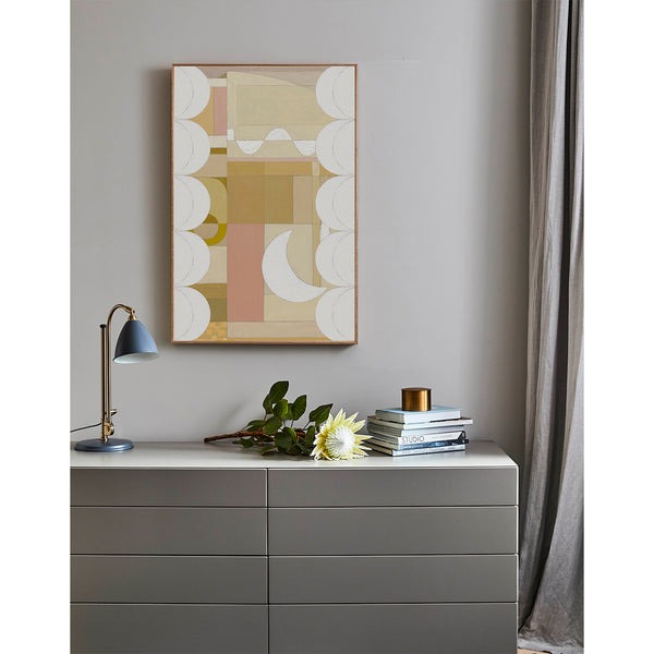 Golden Scallop - Oak Framed Giclee Print