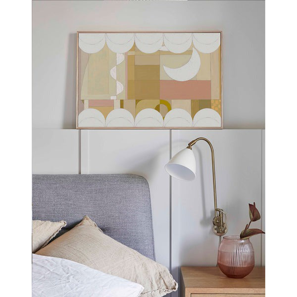 Golden Scallop - Oak Framed Giclee Print