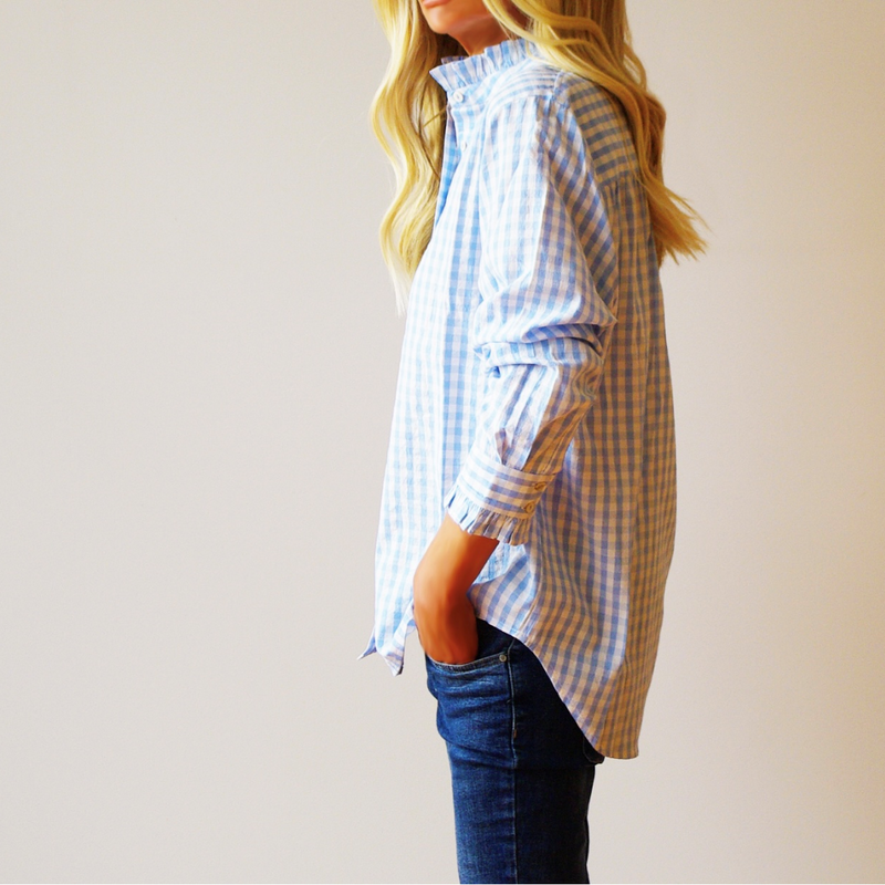 Gracie Gingham Shirt / Blue