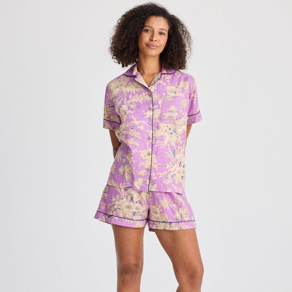 Namaste Pyjama Set / Purple Haveli