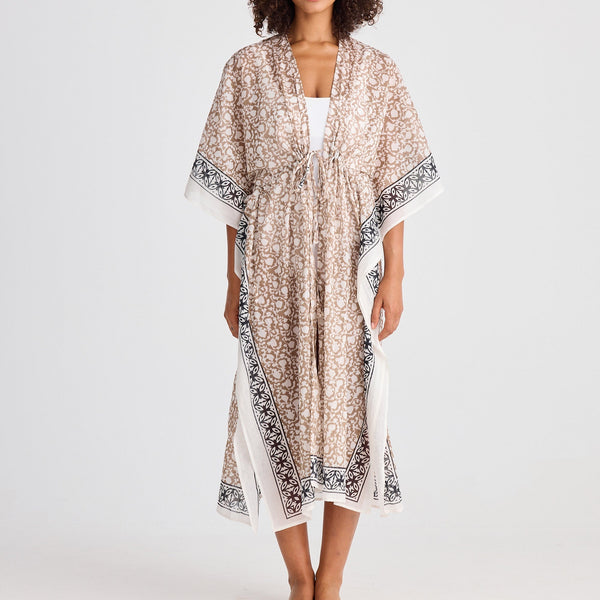 Asta Long Kaftan / Taupe Inca