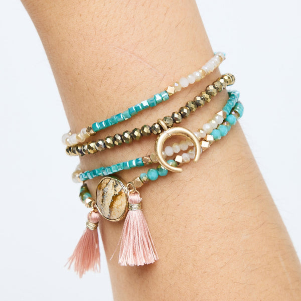 Anne Marie Stack Bracelet / Turquoise