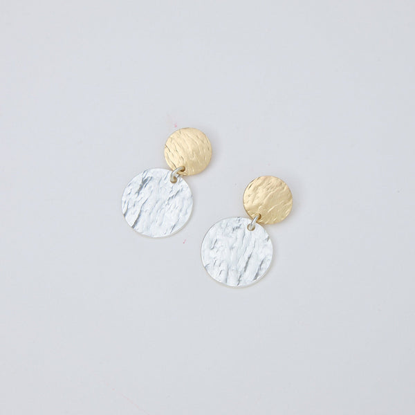 Stella Earrings / Silver + Gold