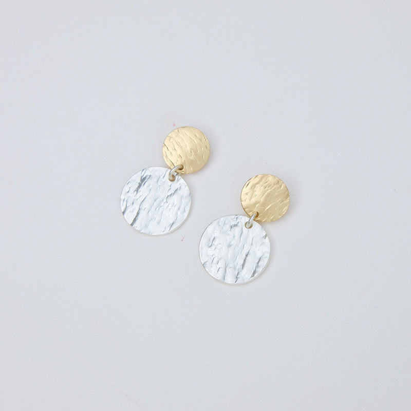 Stella Earrings / Silver + Gold