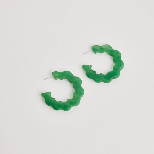 Polar Earrings / Apple Marble