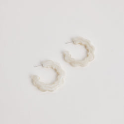 Polar Earrings / White Marble