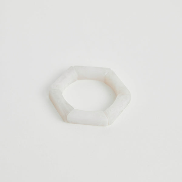 Allura Bangle / White Marble