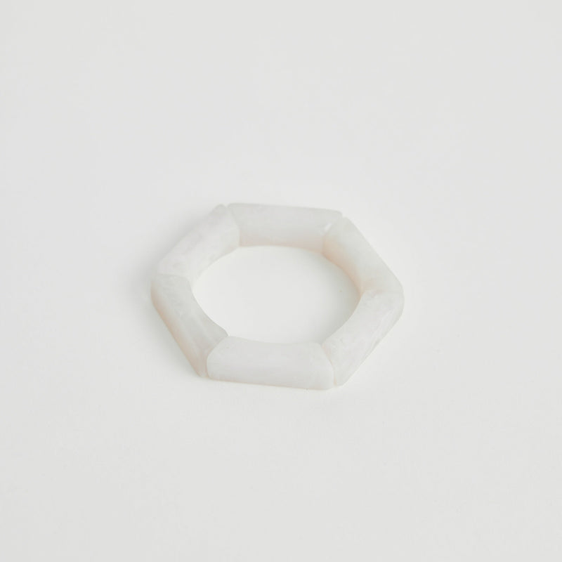 Allura Bangle / White Marble