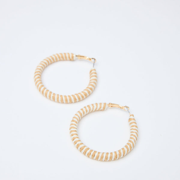Sandra Earrings / Natural Stripe