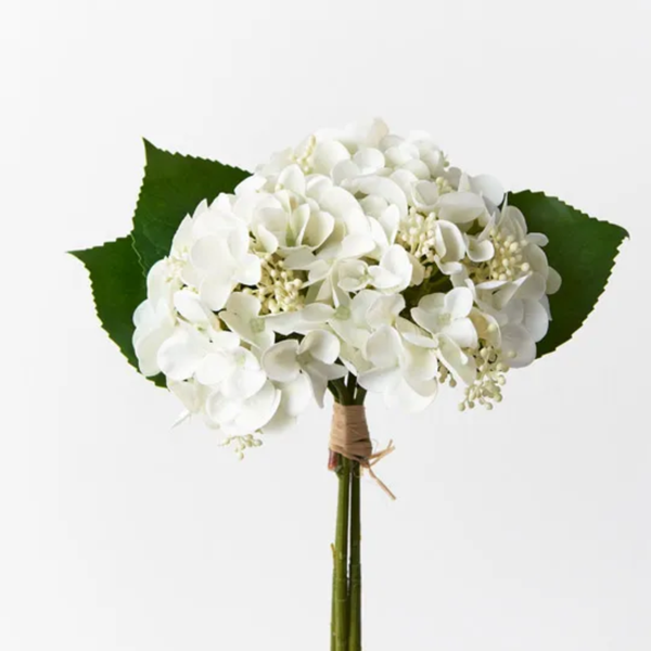 Hydrangea Bouquet 33cm / White