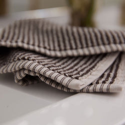 Stripe Cotton Hand Towel / Cocoa + Bone