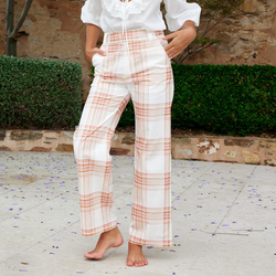 Harper Pant / Peony + Antique Plaid