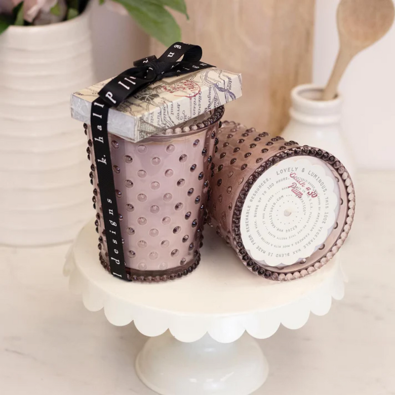 Hobnail Candle / Beach Plum