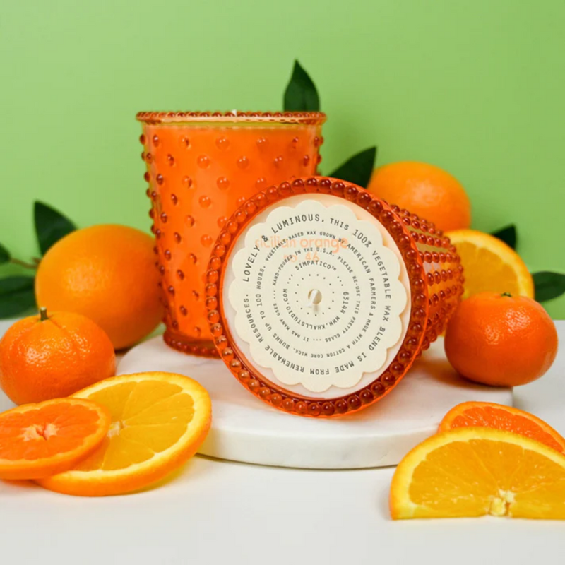 Hobnail Candle / Sicilian Orange